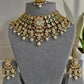 Mint Green Rubi Bridal Necklace Set With Tika VNN724