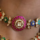 Navratna Flower Polki Choker Set VNN754
