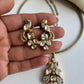 Yellow Polki Peacock Pendant Set VNN642
